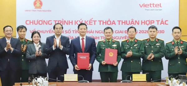 Thái Nguyên và Viettel ký kết thỏa thuận hợp tác về chuyển đổi số giai đoạn 2026 - 2030